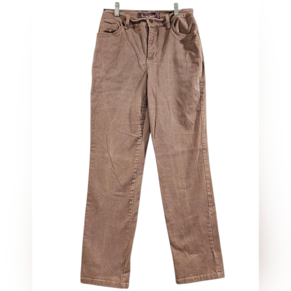 Gloria Vanderbilt SZ 4 Amanda Mauve Mid Rise Straight Leg 5 Pocket Stretch Jeans - Picture 1 of 11